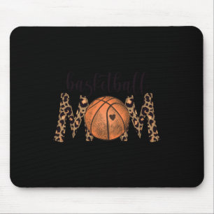 Basketball Mum Leopard Print Cheetah Proud Mum Spo Mouse Mat