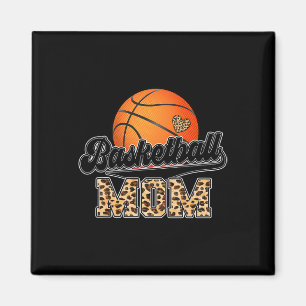 Basketball Mum Leopard Senior 2023 Graduation Moth Magnet