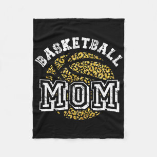 Basketball Mum Lover Fun Mother Basketball Player  Fleece Blanket