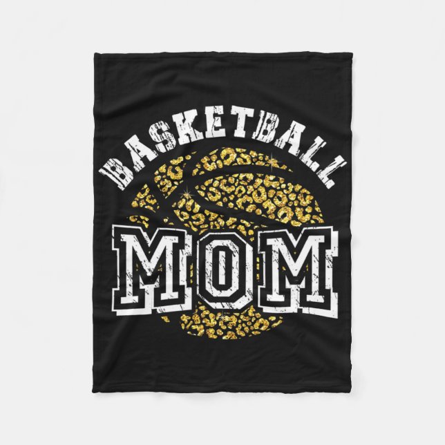 Basketball Mum Lover Fun Mother Basketball Player  Fleece Blanket (Front)