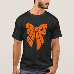 Basketball Mum Mama Cute Basketball Coquette Bow F T-Shirt