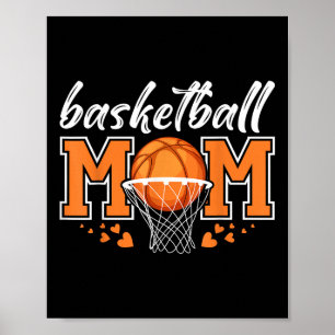 Basketball Mum Mama Mothers Game Day Basketball Wo Poster