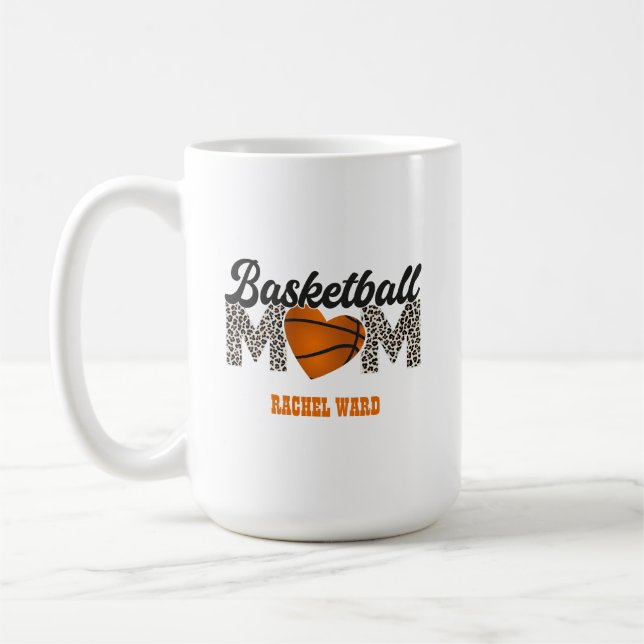 Basketball Mum Mug, front & back different design Coffee Mug (Left)