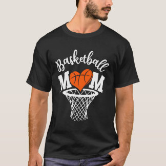 Basketball Mum Novelty Distressed Mother T-Shirt