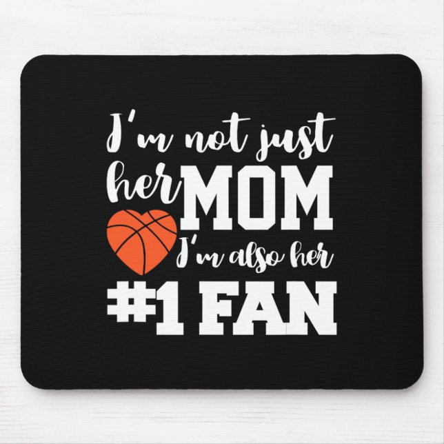 Basketball Mum Number One Fan Basketball Mothers J Mouse Mat (Front)