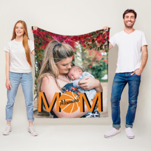 Basketball Mum Photo Fleece Blanket