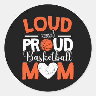 Basketball Mum Player Hoop Junkie Mothers Day Mama Classic Round Sticker
