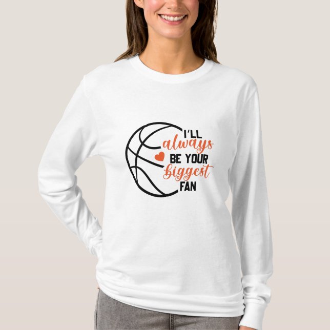 Basketball Mum Print T-Shirt (Front)