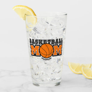 Basketball Mum Screwball Graphics Glass