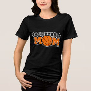 Basketball Mum Screwball Graphics Tri-Blend Shirt