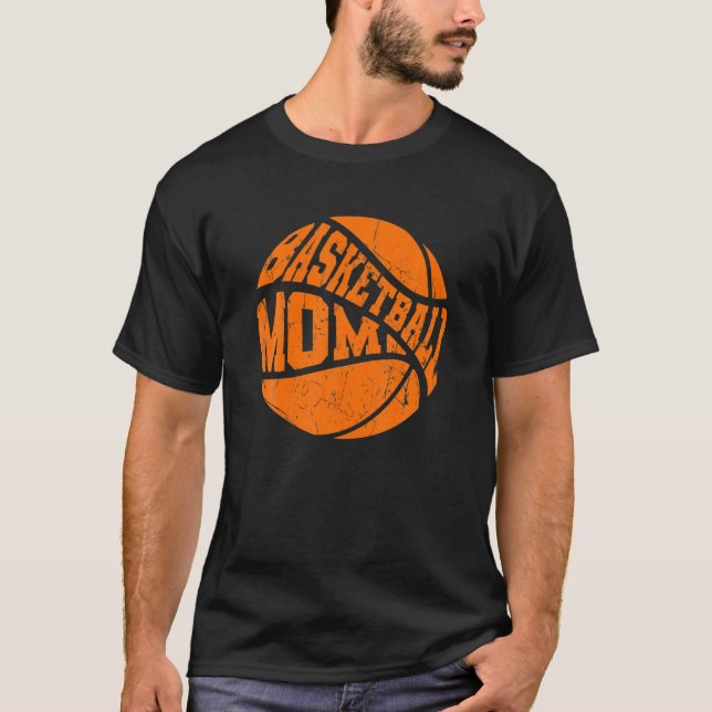 Basketball Mum Sport Design Happy Mothers Day T-Shirt (Front)
