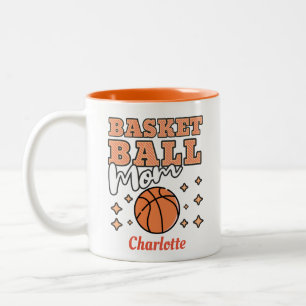 Basketball Mum-Sports-Funny Two-Tone Coffee Mug