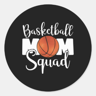 Basketball Mum Squad  Classic Round Sticker