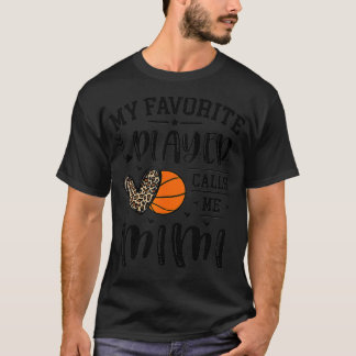 Basketball My Favourite Player Calls Me Mimi Heart T-Shirt