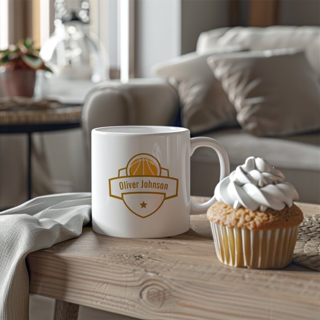 Basketball Name Dad Gift Large Coffee Mug (Creator Uploaded)