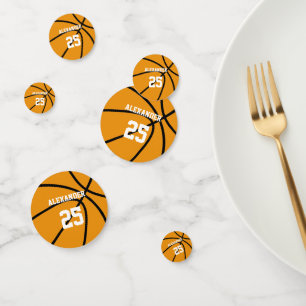 Basketball Name & Number Confetti