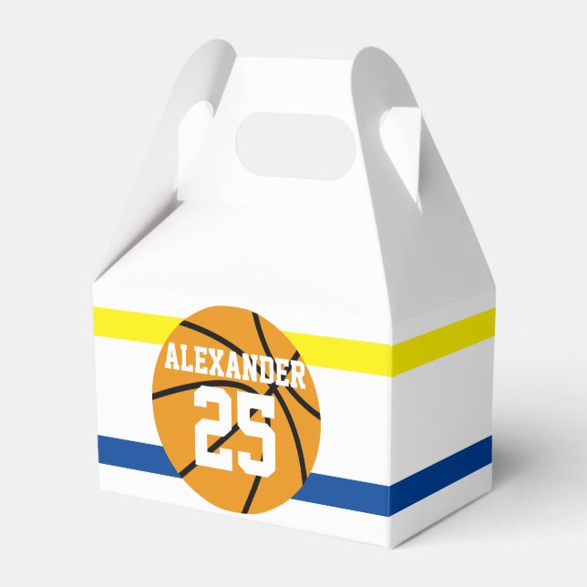 Basketball | Name & Number Favour Box (Front Side)