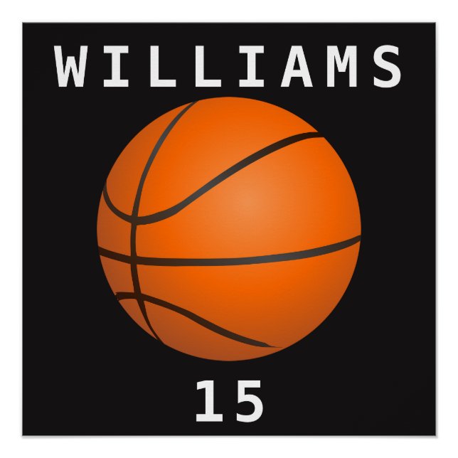 Basketball Name Number Poster (Front)