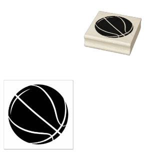Basketball  Name Rubber Stamp