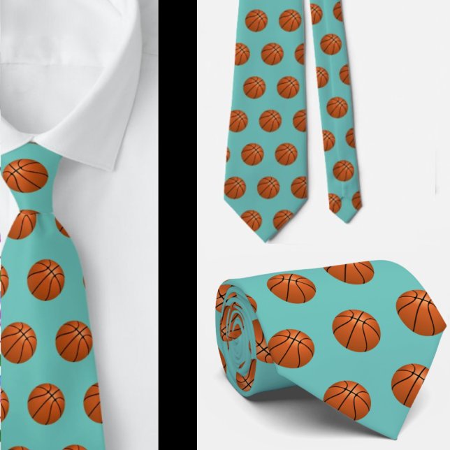 Basketball Neck Tie - Casual Sports Necktie (Creator Uploaded)