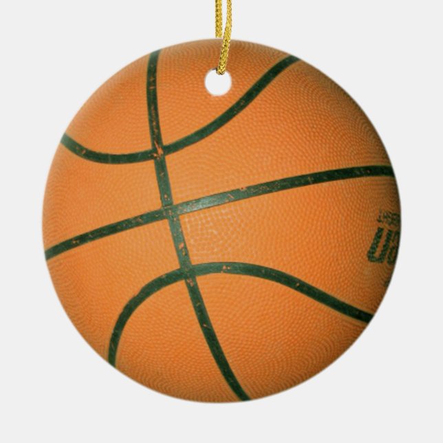 basketball necklace ceramic tree decoration (Front)
