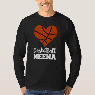 Basketball Neena Basketball Heart Grandma Neena T-Shirt