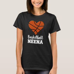 Basketball Neena Basketball Heart Grandma Neena T-Shirt