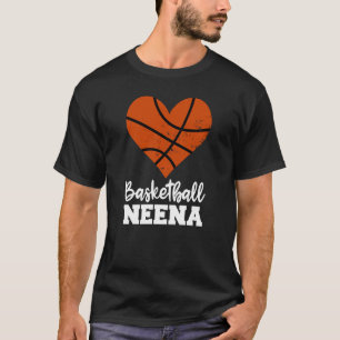 Basketball Neena Basketball Heart Grandma Neena T-Shirt