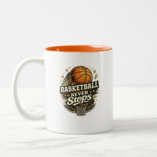 Basketball Never Stops Sports Coffee Mug Gift