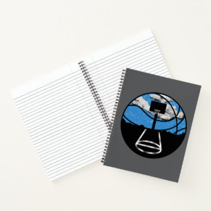 Basketball Night Sky Spiral Hardcover Notebook
