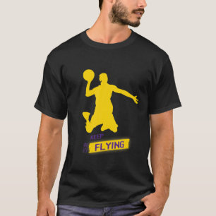 Basketball Novelty Slam Dunk Jump Player Keep Flyi T-Shirt