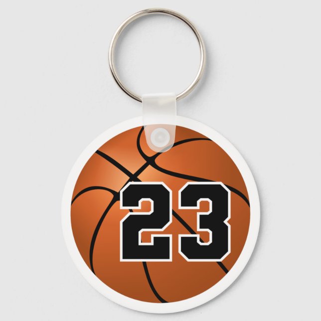 Basketball Number #23 Key Ring (Front)