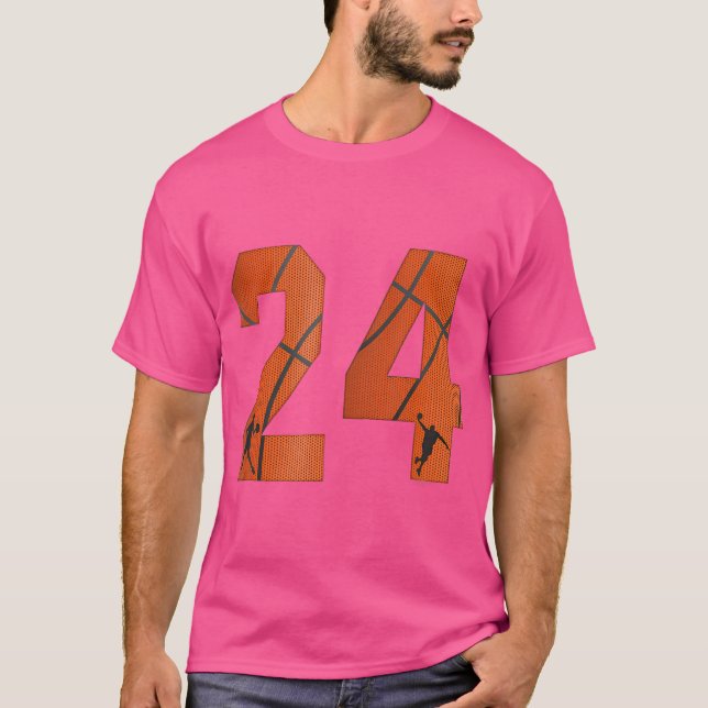 Basketball Number 24 Twenty Four Basket Ball T-Shirt (Front)