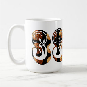 Basketball Number 33 Picture Logo, Coffee Mug