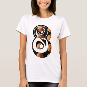 Basketball Number Eight Picture Logo, T-Shirt