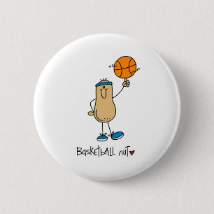 Basketball Nut 6 Cm Round Badge