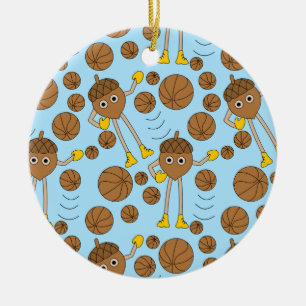 Basketball Nut Pattern Ceramic Tree Decoration