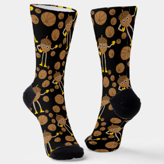 Basketball Nut Pattern Socks