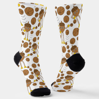 Basketball Nut Pattern Socks