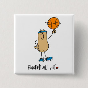 Basketball Nut T-shirts and Gifts 15 Cm Square Badge