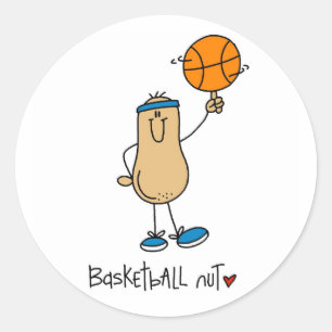Basketball Nut T-shirts and Gifts Classic Round Sticker