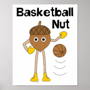 Basketball Nut Text Poster