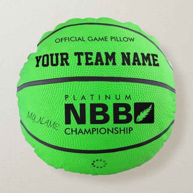 BASKETBALL OFFICIAL GAME PILLOW Green L (Front)