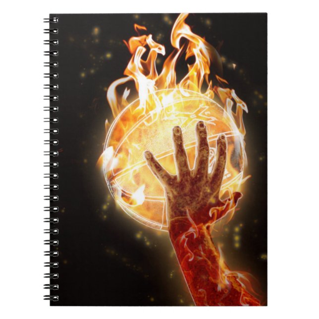Basketball on Fire Notebook (Front)