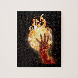 Basketball on Fire Puzzle w/ Gift Box
