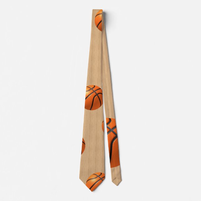 Basketball on hardwood tie (Front)