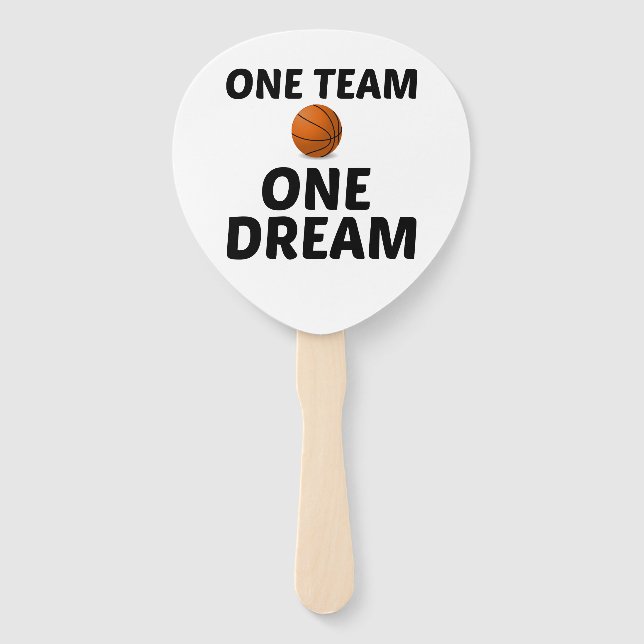 BASKETBALL ONE TEAM ONE DREAM HAND FAN (Front)