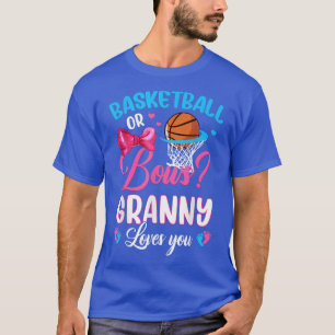 Basketball or Bows GRANNY Loves You Gender Reveal T-Shirt