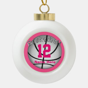 Basketball Ornaments for Girls with Jersey NUMBER