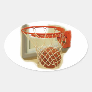 Basketball Oval Sticker